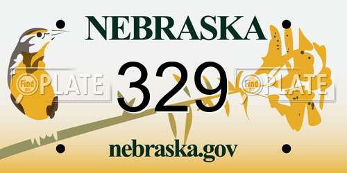 329 Nebraska License Plate