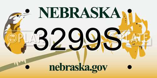 3299S Nebraska License Plate