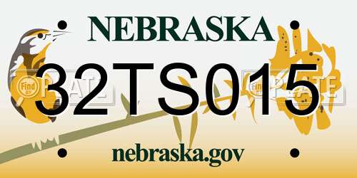 32TS015 Nebraska License Plate