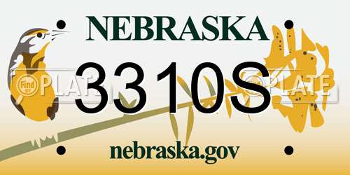3310S Nebraska License Plate