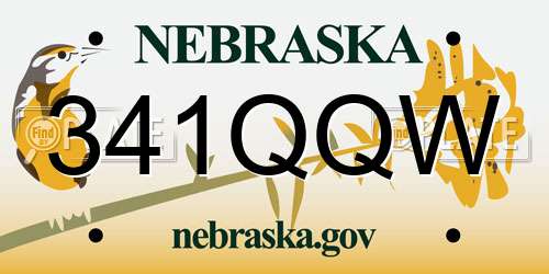 341QQW Nebraska License Plate