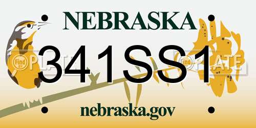 341SS1 Nebraska License Plate