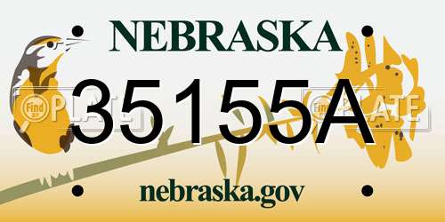 35155A Nebraska License Plate