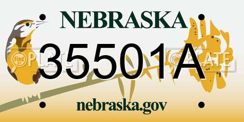 35501A Nebraska License Plate