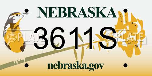 3611S Nebraska License Plate
