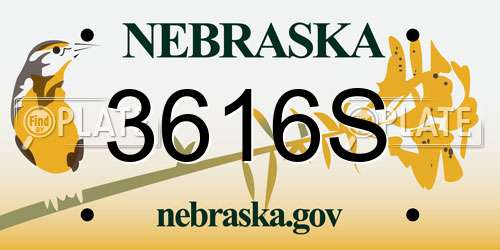 3616S Nebraska License Plate
