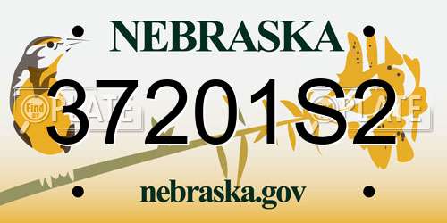 37201S2 Nebraska License Plate