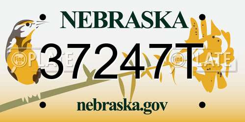 37247T Nebraska License Plate