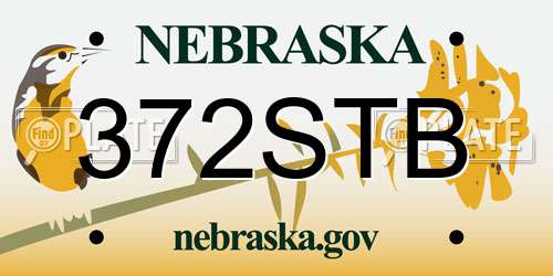 372STB Nebraska License Plate