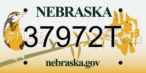 37972T Nebraska License Plate