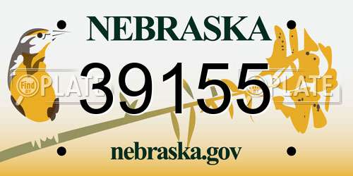 39155 Nebraska License Plate