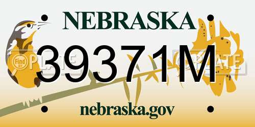 39371M Nebraska License Plate