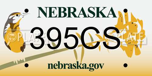 395CS Nebraska License Plate