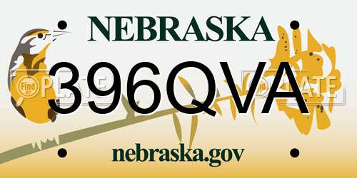 396QVA Nebraska License Plate