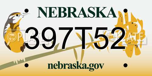 397T52 Nebraska License Plate