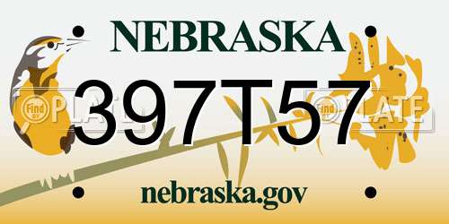 397T57 Nebraska License Plate