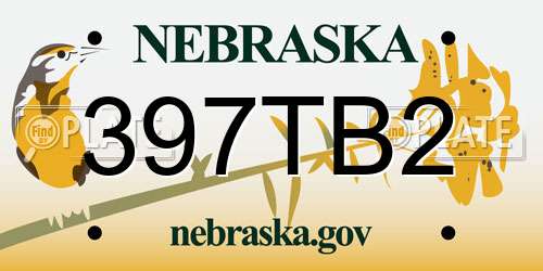 397TB2 Nebraska License Plate