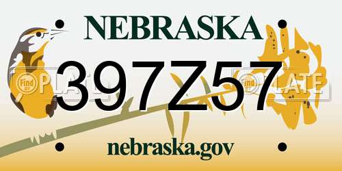 397Z57 Nebraska License Plate