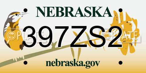 397ZS2 Nebraska License Plate