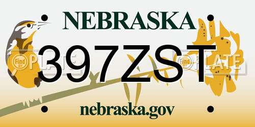 397ZST Nebraska License Plate