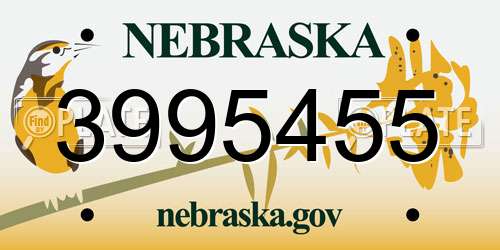 3995455 Nebraska License Plate