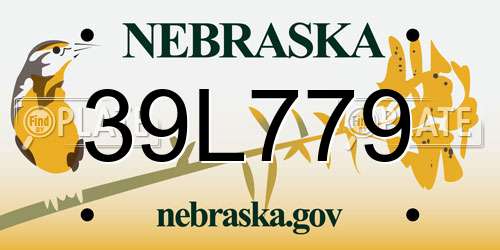 39L779 Nebraska License Plate