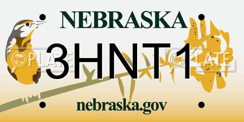3HNT1 Nebraska License Plate