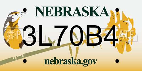 3L70B4 Nebraska License Plate
