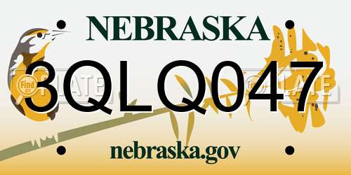 3QLQ047 Nebraska License Plate