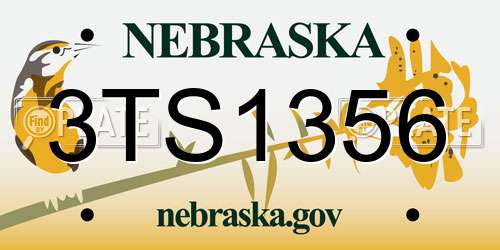 3TS1356 Nebraska License Plate