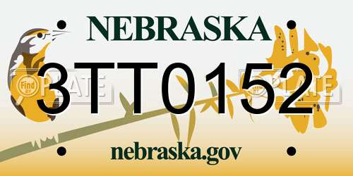 3TT0152 Nebraska License Plate