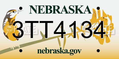 3TT4134 Nebraska License Plate