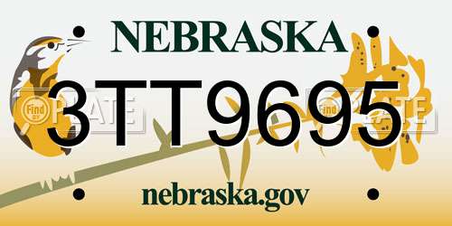 3TT9695 Nebraska License Plate