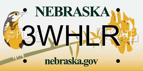 3WHLR Nebraska License Plate