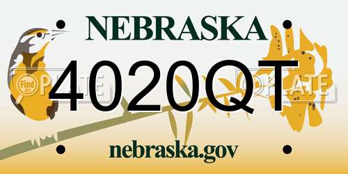 4020QT Nebraska License Plate