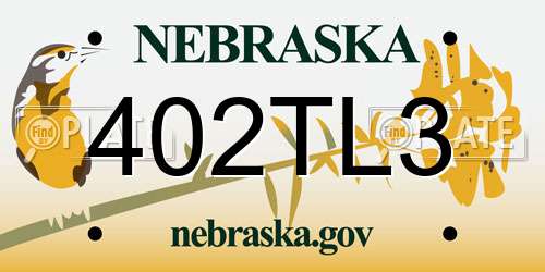 402TL3 Nebraska License Plate