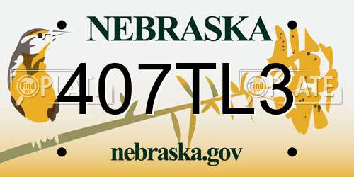 407TL3 Nebraska License Plate