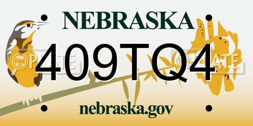409TQ4 Nebraska License Plate