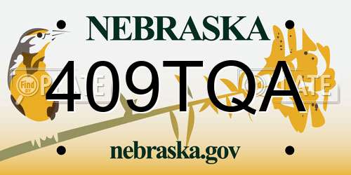 409TQA Nebraska License Plate