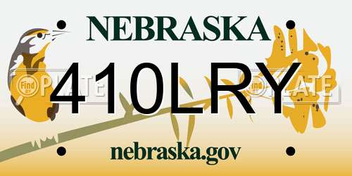 410LRY Nebraska License Plate