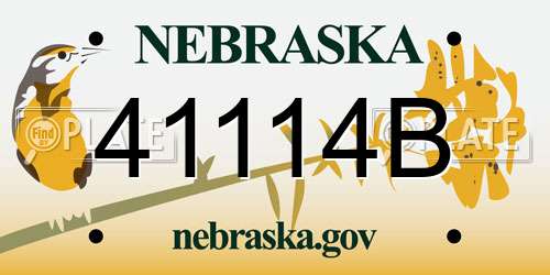 41114B Nebraska License Plate