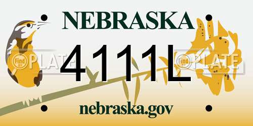 4111L Nebraska License Plate