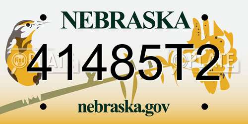 41485T2 Nebraska License Plate