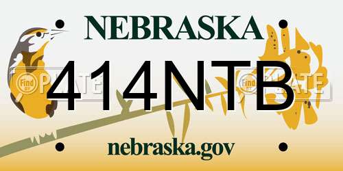 414NTB Nebraska License Plate