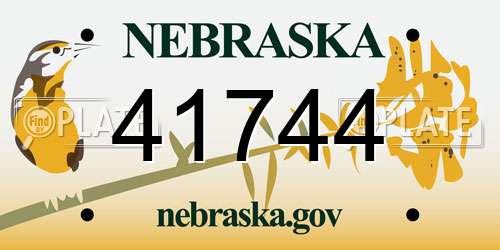 41744 Nebraska License Plate