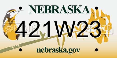421W23 Nebraska License Plate