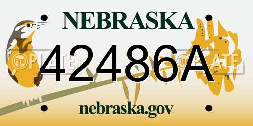 42486A Nebraska License Plate