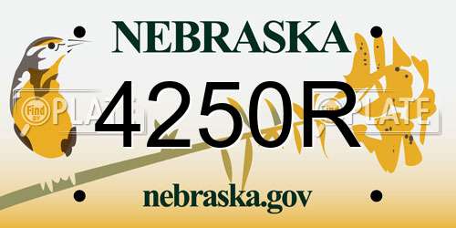 4250R Nebraska License Plate