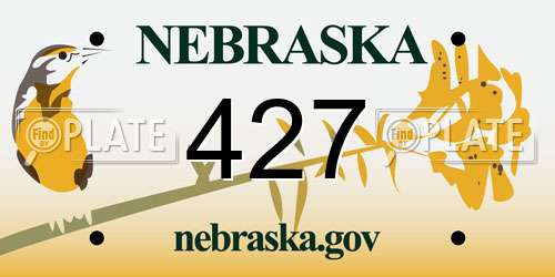 427 Nebraska License Plate