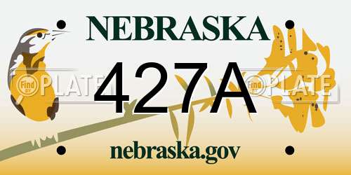 427A Nebraska License Plate